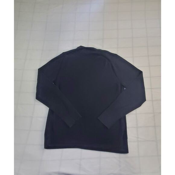 MICHAEL KORS Size M Black Contrast Double Tipped Cotton V-Neck Sweater Ca13 - Picture 6 of 6